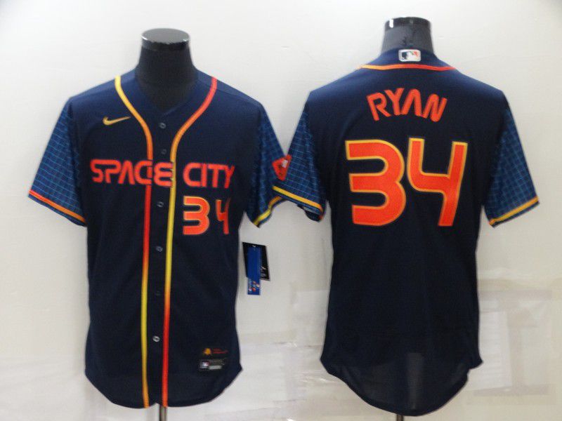 Men Houston Astros #34 Ryan Blue City Edition Elite Nike 2022 MLB Jerseys